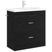 Dulap sub chiuvetă pentru baie Stejar Negru 78,5 x 37,5 x 81 cm - WALTI WALTI