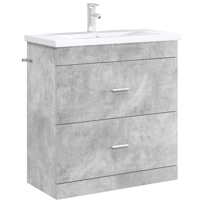 Dulap sub chiuvetă pentru baie Gri Beton 78,5 x 37,5 x 81 cm - WALTI WALTI