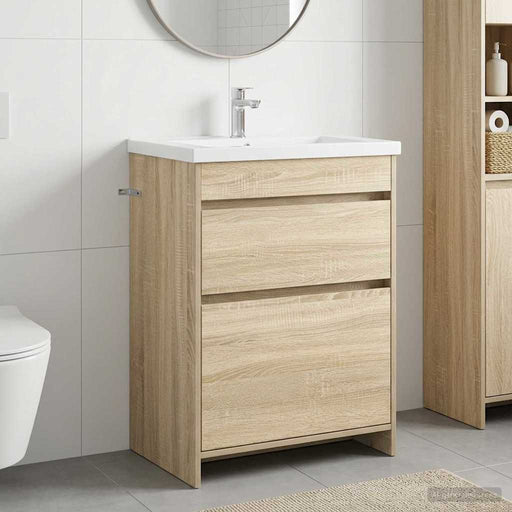Dulap sub chiuvetă pentru baie Stejar Sonoma 56 x 37,5 x 81 cm - WALTI WALTI