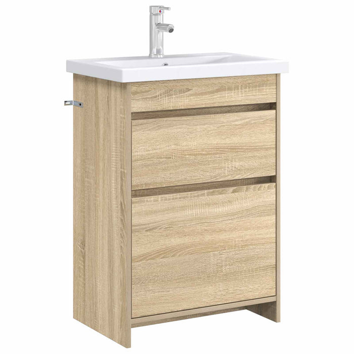 Dulap sub chiuvetă pentru baie Stejar Sonoma 56 x 37,5 x 81 cm - WALTI WALTI