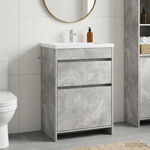 Dulap sub chiuvetă pentru baie Gri Beton 56 x 37,5 x 81 cm - WALTI WALTI