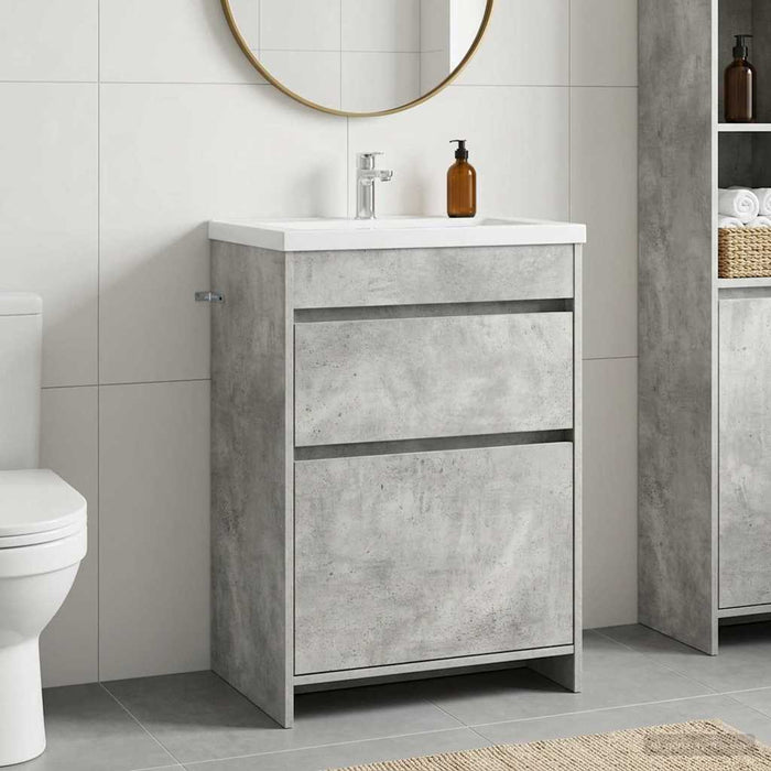 Dulap sub chiuvetă pentru baie Gri Beton 56 x 37,5 x 81 cm - WALTI WALTI