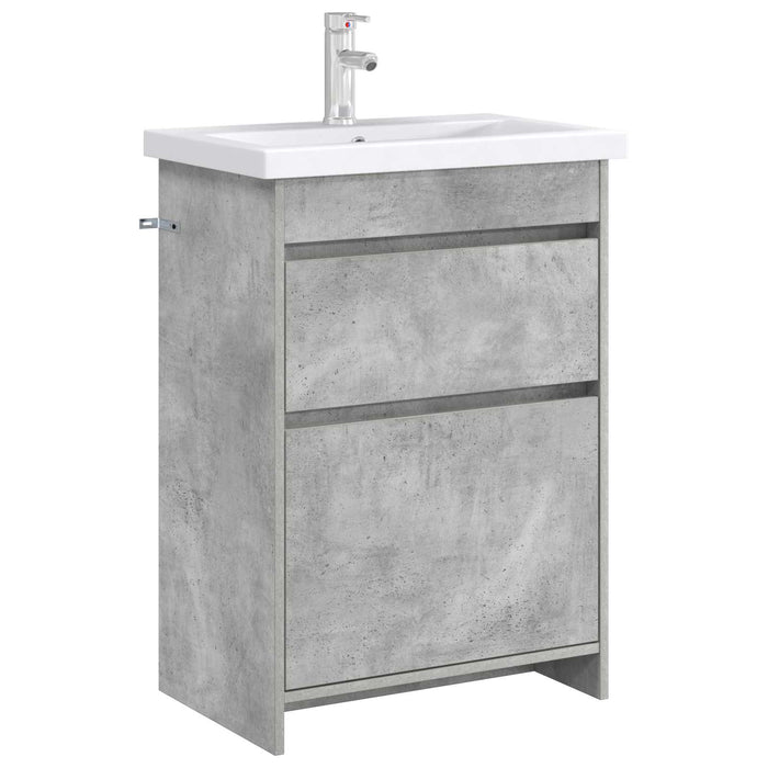 Dulap sub chiuvetă pentru baie Gri Beton 56 x 37,5 x 81 cm - WALTI WALTI