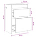 Dulap sub chiuvetă pentru baie Gri Beton 56 x 37,5 x 81 cm - WALTI WALTI