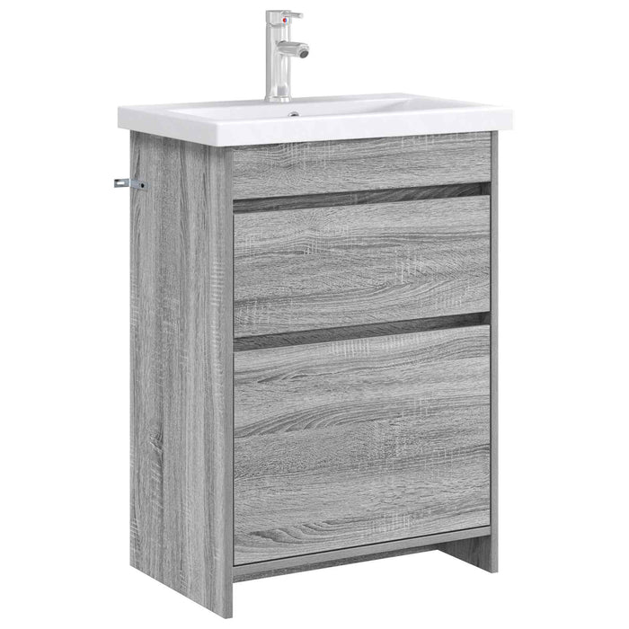 Dulap sub chiuvetă pentru baie Sonoma gri 56 x 37,5 x 81 cm - WALTI WALTI