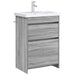 Dulap sub chiuvetă pentru baie Sonoma gri 56 x 37,5 x 81 cm - WALTI WALTI