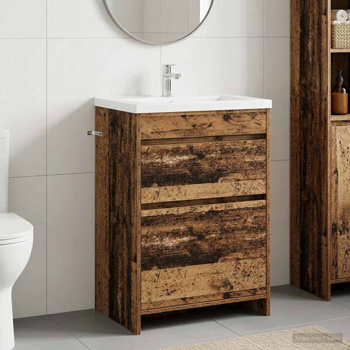 Dulap sub chiuvetă pentru baie Lemn vechi 56 x 37,5 x 81 cm - WALTI WALTI