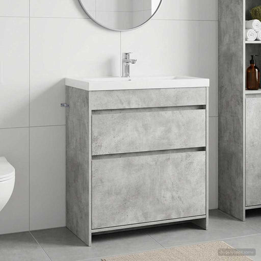 Dulap sub chiuvetă pentru baie Gri Beton 78,5 x 37,5 x 81 cm - WALTI WALTI