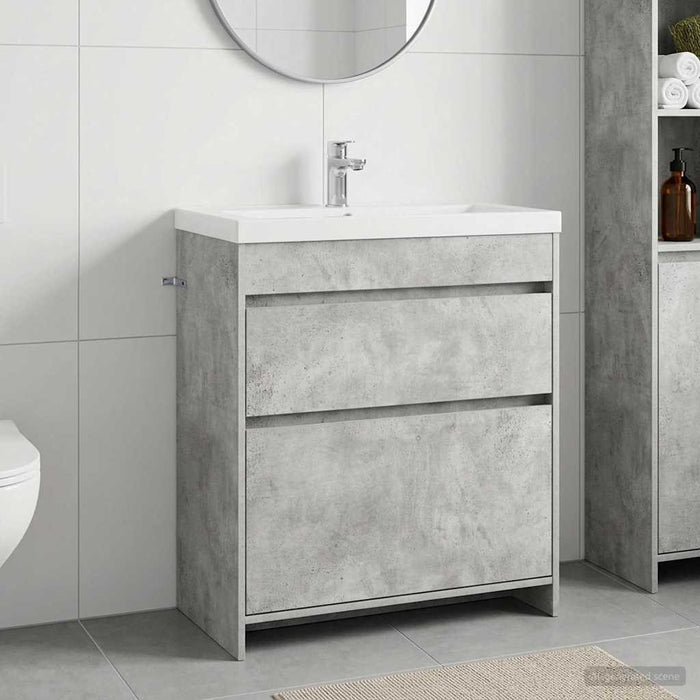 Dulap sub chiuvetă pentru baie Gri Beton 78,5 x 37,5 x 81 cm - WALTI WALTI