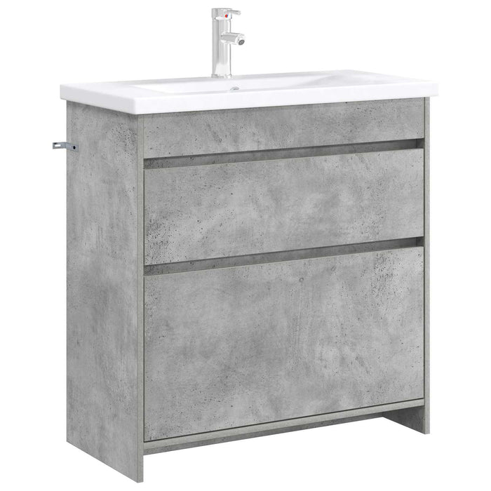 Dulap sub chiuvetă pentru baie Gri Beton 78,5 x 37,5 x 81 cm - WALTI WALTI
