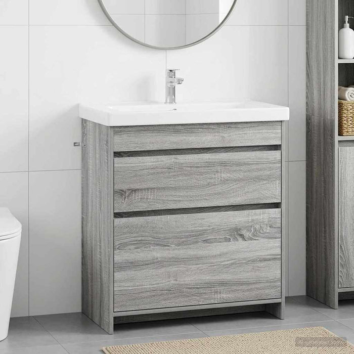 Dulap sub chiuvetă pentru baie Sonoma gri 78,5 x 37,5 x 81 cm - WALTI WALTI