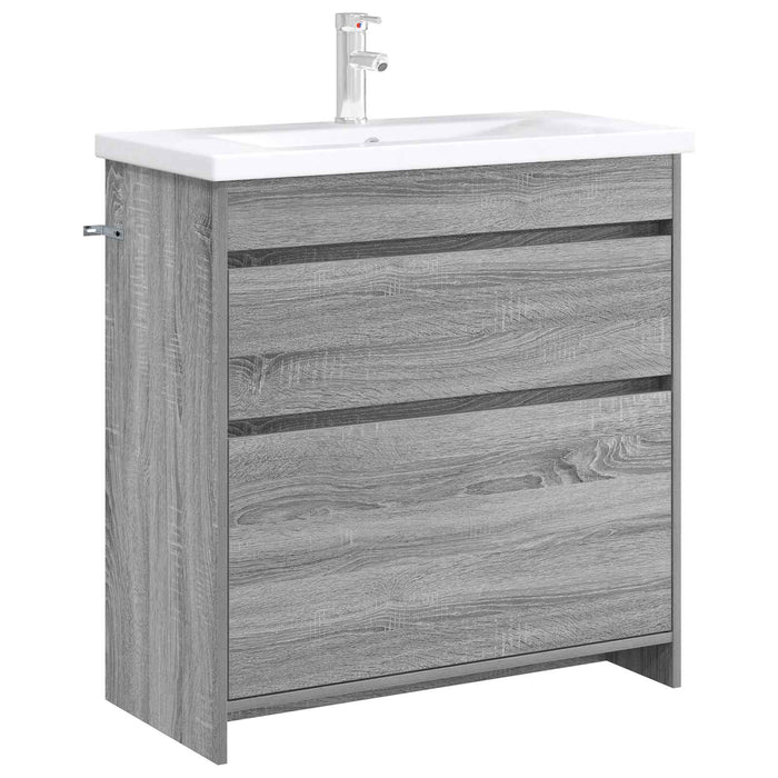 Dulap sub chiuvetă pentru baie Sonoma gri 78,5 x 37,5 x 81 cm - WALTI WALTI