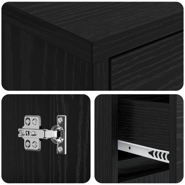 Dulap de Baie Stejar Negru 35 x 36,5 x 85 cm Lemn prelucrat - WALTI WALTI
