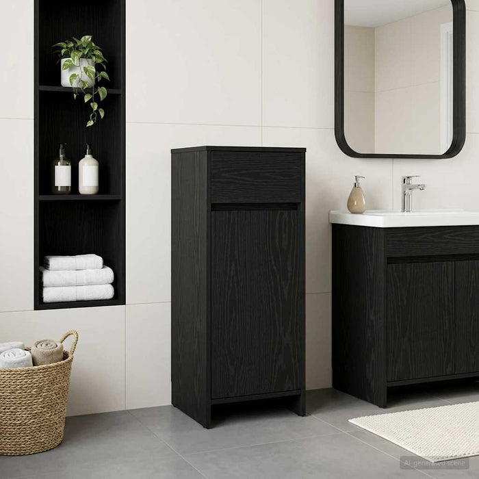 Dulap de Baie Stejar Negru 35 x 36,5 x 85 cm Lemn prelucrat - WALTI WALTI