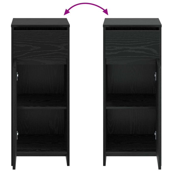 Dulap de Baie Stejar Negru 35 x 36,5 x 85 cm Lemn prelucrat - WALTI WALTI