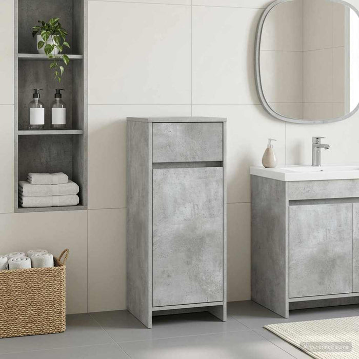 Dulap de Baie Gri Beton 35 x 36,5 x 85 cm Lemn prelucrat - WALTI WALTI