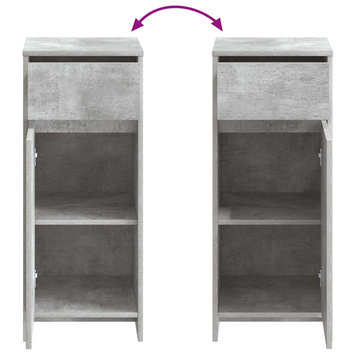 Dulap de Baie Gri Beton 35 x 36,5 x 85 cm Lemn prelucrat WALTI