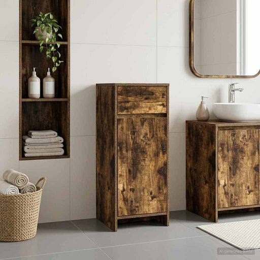 Dulap de Baie Stejar fumuriu 35 x 36,5 x 85 cm Lemn prelucrat - WALTI WALTI