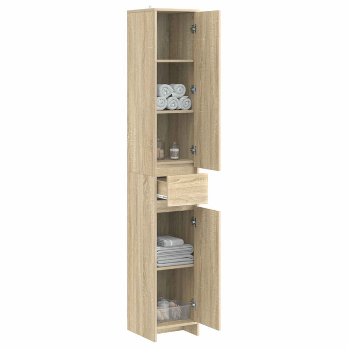 Dulap de Baie Stejar Sonoma 30 x 33 x 190 cm Lemn prelucrat - WALTI WALTI