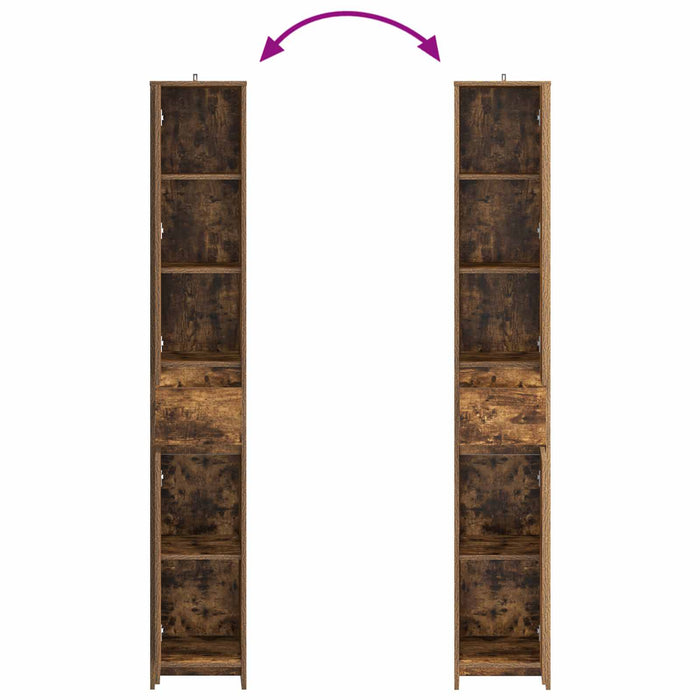 Dulap de Baie Stejar fumuriu 30 x 33 x 190 cm Lemn prelucrat - WALTI WALTI