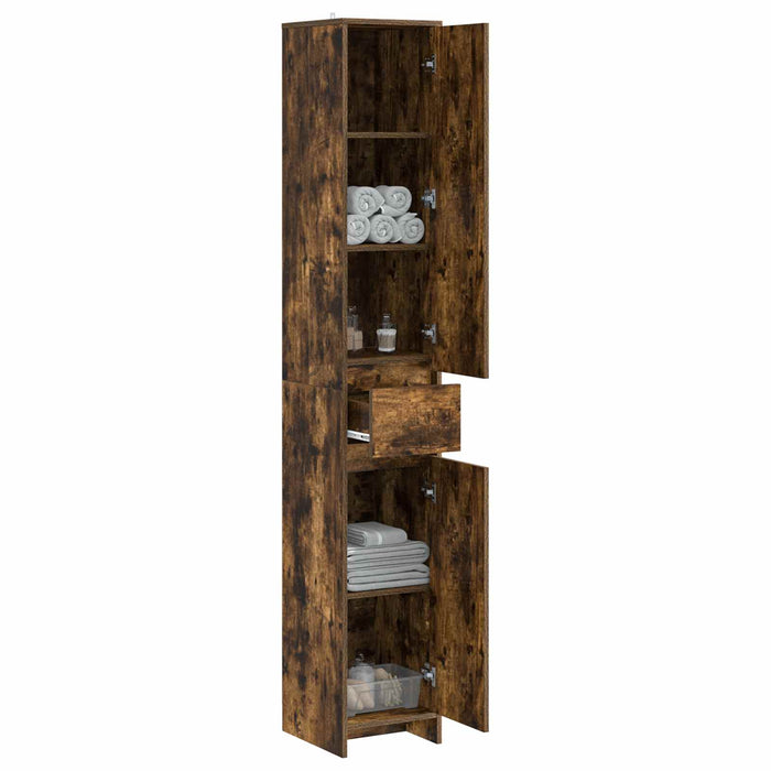 Dulap de Baie Stejar fumuriu 30 x 33 x 190 cm Lemn prelucrat - WALTI WALTI