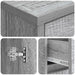 Dulap de Baie Sonoma gri 30 x 33 x 190 cm Lemn prelucrat - WALTI WALTI