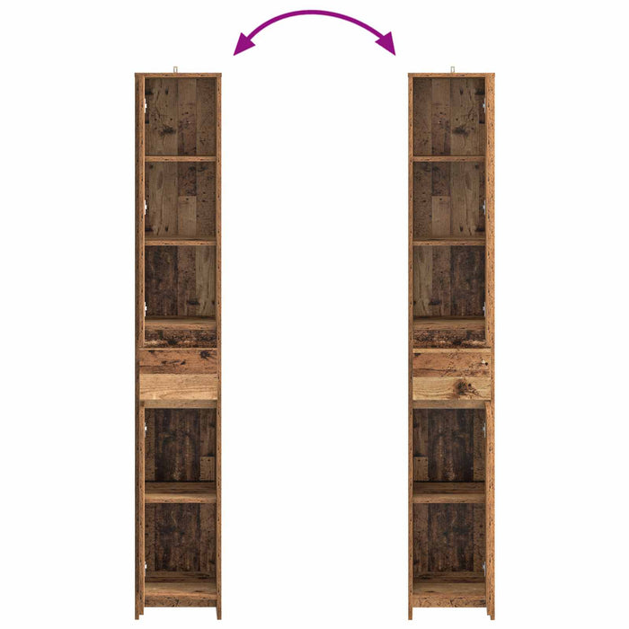 Dulap de Baie Lemn vechi 30 x 33 x 190 cm Lemn prelucrat - WALTI WALTI