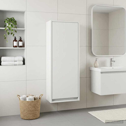 Chiuvetă de baie suspendată Alb 35 x 20 x 81 cm Lemn prelucrat - WALTI WALTI