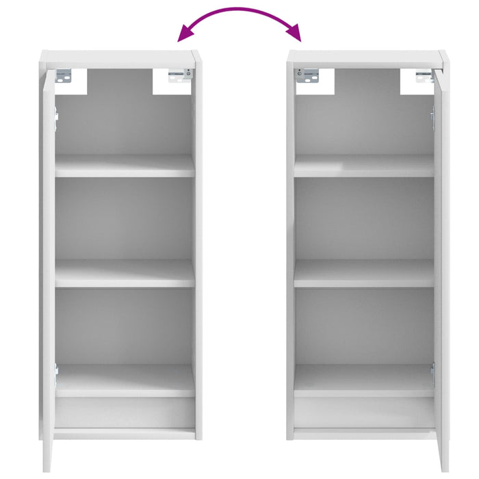 Chiuvetă de baie suspendată Alb 35 x 20 x 81 cm Lemn prelucrat - WALTI WALTI