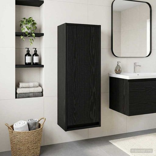 Chiuvetă de baie suspendată Stejar Negru 35 x 20 x 81 cm - WALTI WALTI