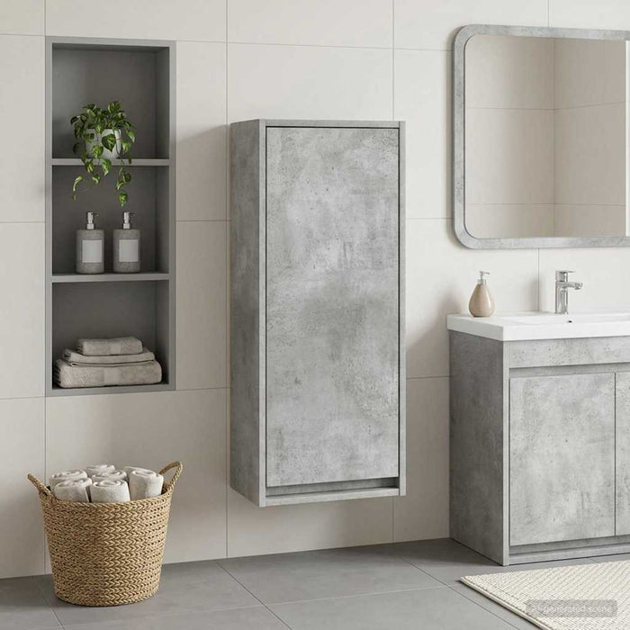 Chiuvetă de baie suspendată Gri Beton 35 x 20 x 81 cm - WALTI WALTI