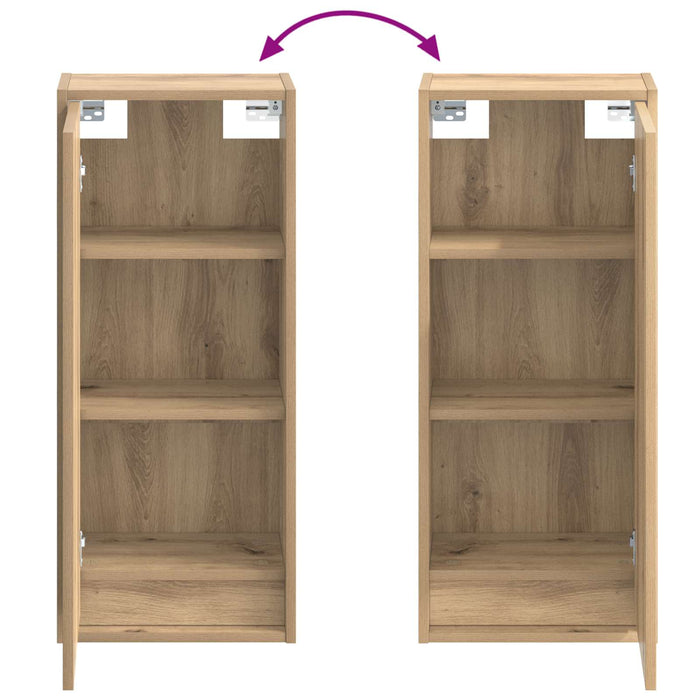 Chiuvetă de baie suspendată Stejar Artizanal 35 x 20 x 81 cm - WALTI WALTI