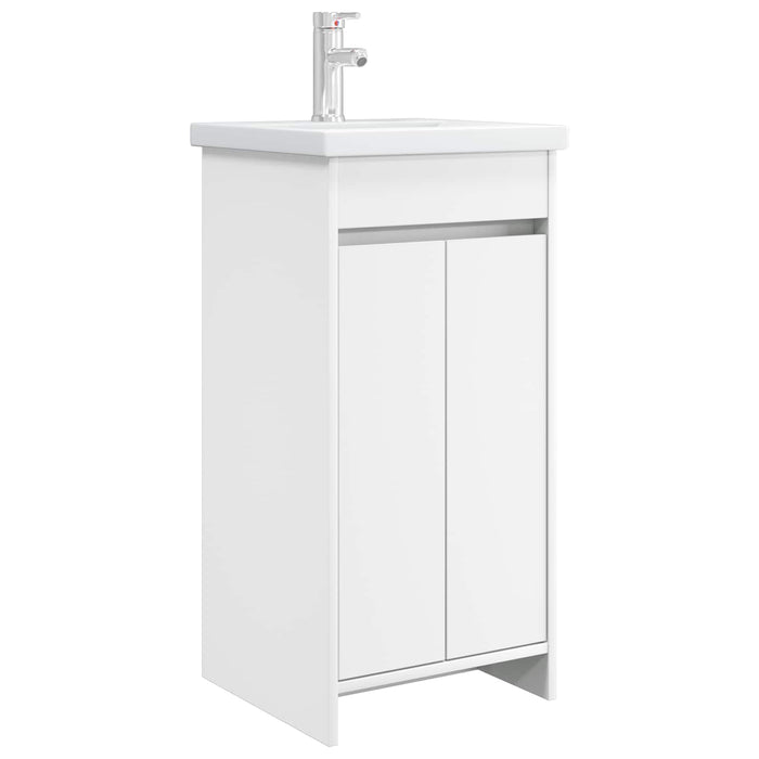Mobilă de baie cu chiuvetă Alb 42 x 40 x 84,5 cm Lemn prelucrat - WALTI WALTI