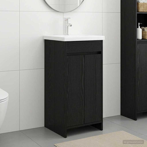 Mobilă de baie cu chiuvetă Stejar Negru 42 x 40 x 84,5 cm - WALTI WALTI