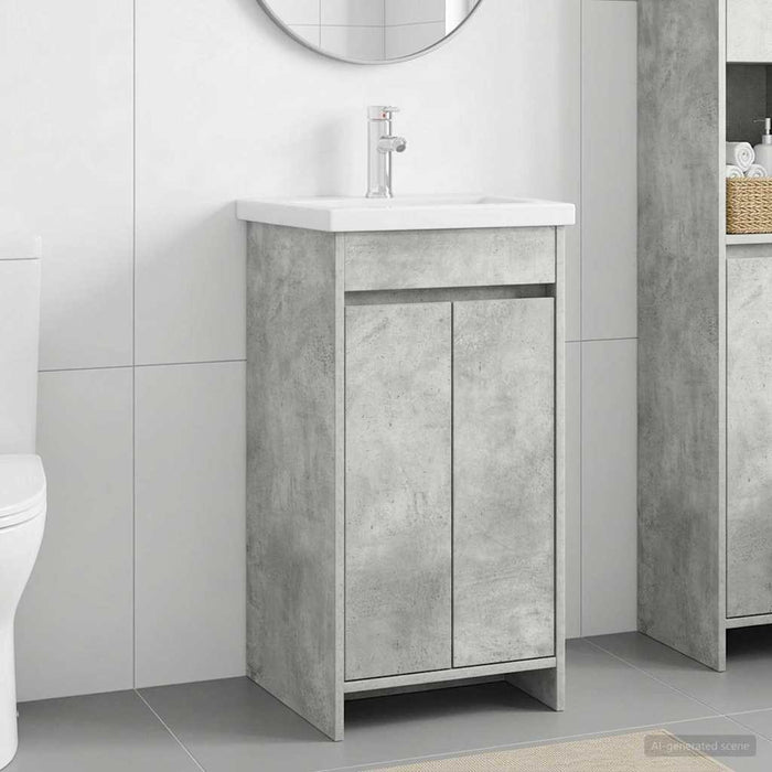 Mobilă de baie cu chiuvetă Gri Beton 42 x 40 x 84,5 cm - WALTI WALTI