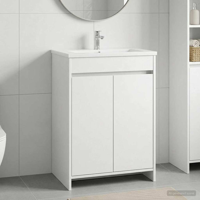 Dulap sub chiuvetă pentru baie Alb 56 x 37,5 x 81 cm - WALTI WALTI