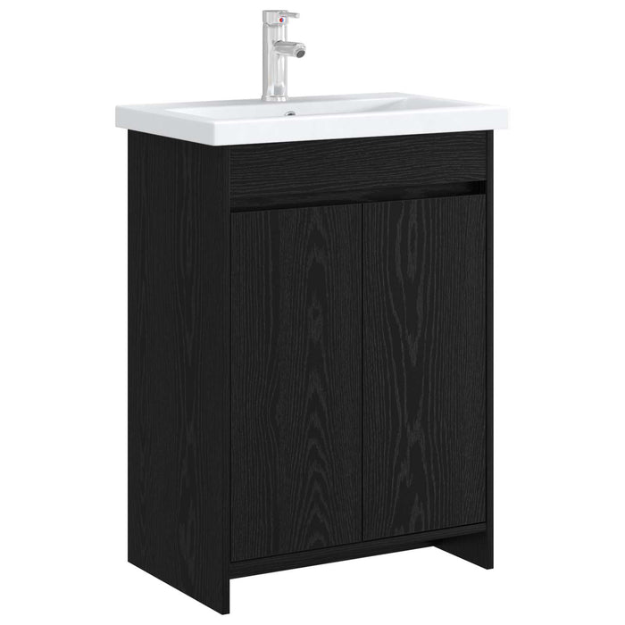 Dulap sub chiuvetă pentru baie Stejar Negru 56 x 37,5 x 81 cm - WALTI WALTI