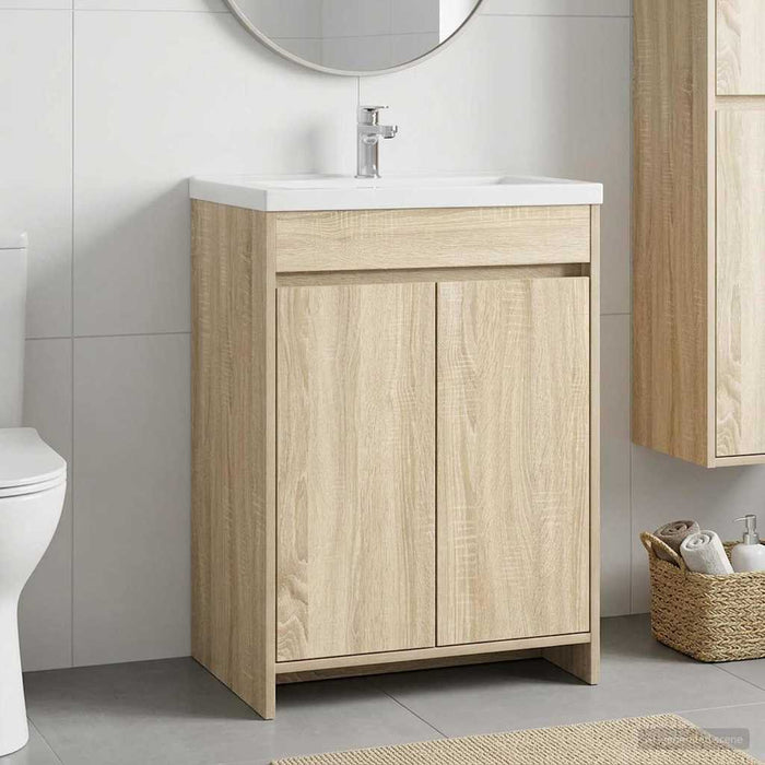Dulap sub chiuvetă pentru baie Stejar Sonoma 56 x 37,5 x 81 cm - WALTI WALTI