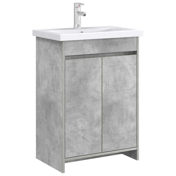 Dulap sub chiuvetă pentru baie Gri Beton 56 x 37,5 x 81 cm - WALTI WALTI