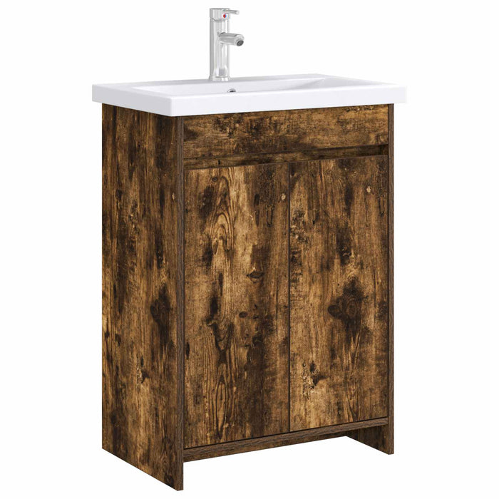Dulap sub chiuvetă pentru baie Stejar fumuriu 56 x 37,5 x 81 cm - WALTI WALTI
