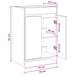 Dulap sub chiuvetă pentru baie Stejar fumuriu 56 x 37,5 x 81 cm - WALTI WALTI