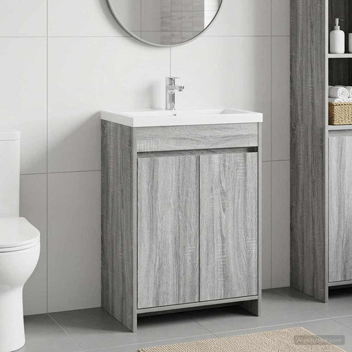 Dulap sub chiuvetă pentru baie Sonoma gri 56 x 37,5 x 81 cm - WALTI WALTI