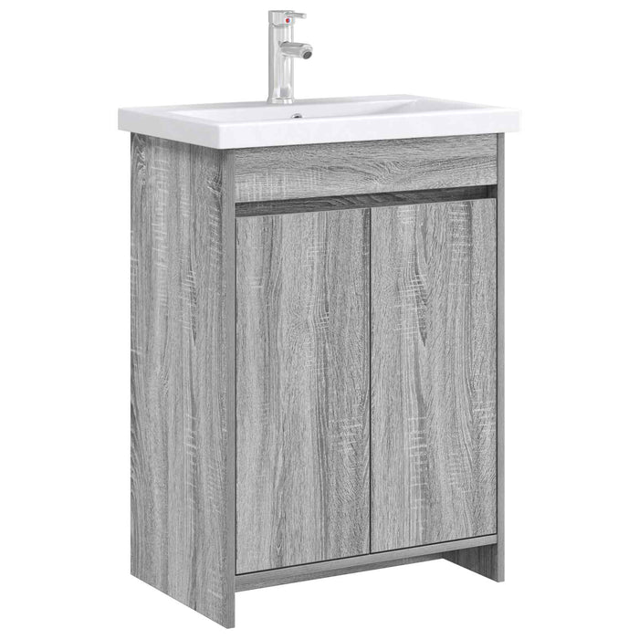 Dulap sub chiuvetă pentru baie Sonoma gri 56 x 37,5 x 81 cm - WALTI WALTI