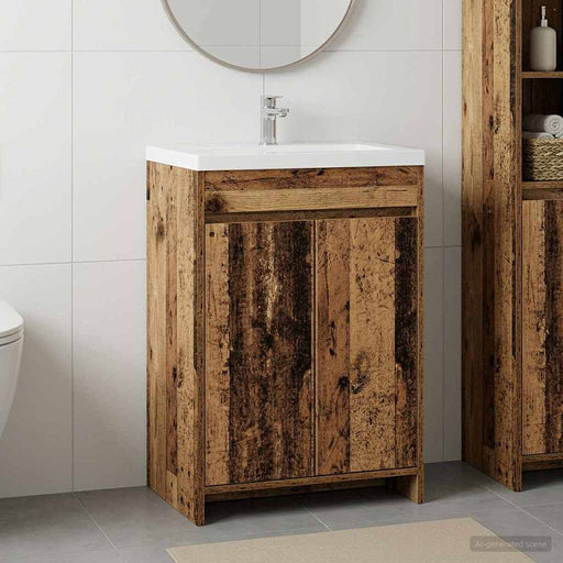 Dulap sub chiuvetă pentru baie Lemn vechi 56 x 37,5 x 81 cm - WALTI WALTI