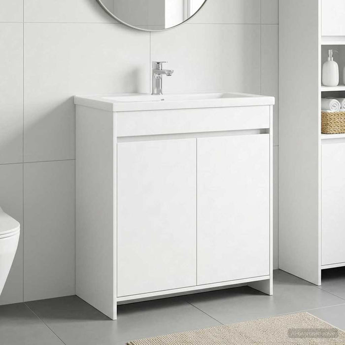 Dulap sub chiuvetă pentru baie Alb 78,5 x 37,5 x 81 cm - WALTI WALTI