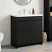 Dulap sub chiuvetă pentru baie Stejar Negru 78,5 x 37,5 x 81 cm - WALTI WALTI