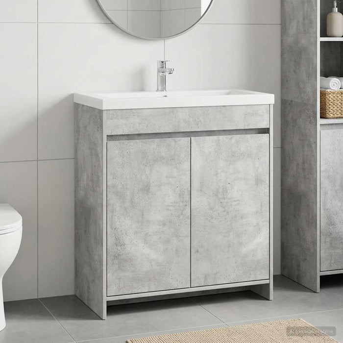 Dulap sub chiuvetă pentru baie Gri Beton 78,5 x 37,5 x 81 cm - WALTI WALTI