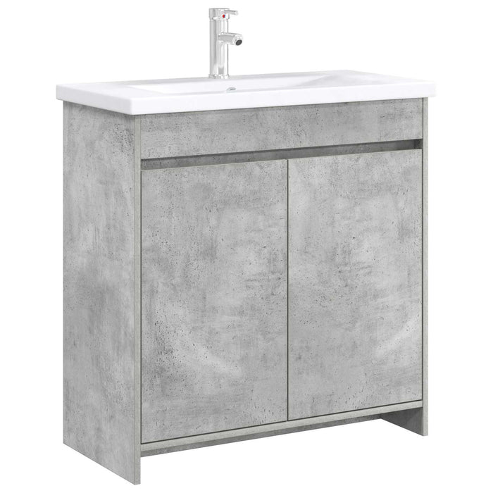 Dulap sub chiuvetă pentru baie Gri Beton 78,5 x 37,5 x 81 cm - WALTI WALTI