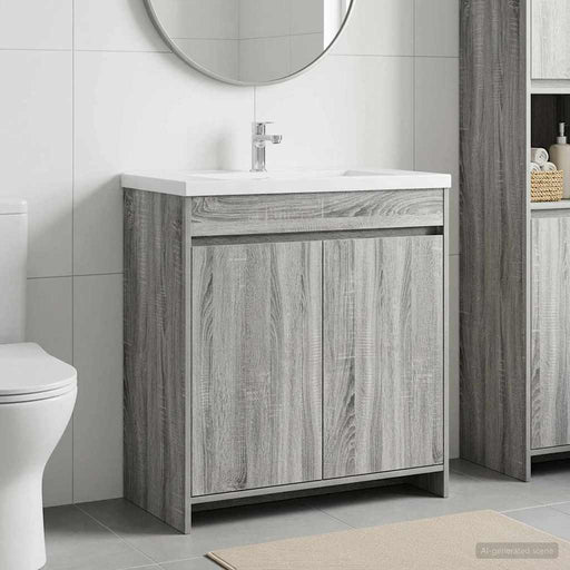 Dulap sub chiuvetă pentru baie Sonoma gri 78,5 x 37,5 x 81 cm - WALTI WALTI