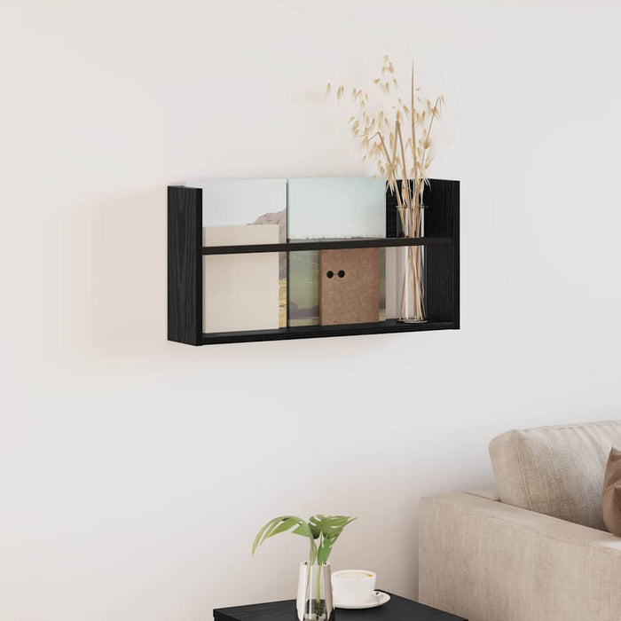 Raft pentru reviste Stejar Negru 60 x 12 x 30 cm Lemn compozit - WALTI WALTI